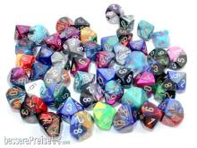 Chessex Würfel CHX29510 - Bag of 50 Assortment Loose Gemini™ Polyhedral d10 Dice