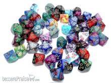 Chessex CHX29511 - Bag of 50 Assorted Loose Gemini® Polyhedral Tens 10 Dice.