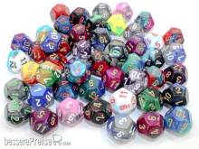 Chessex CHX29512 - Bag of 50 Assorted Loose Gemini® Polyhedral d12 Dice.