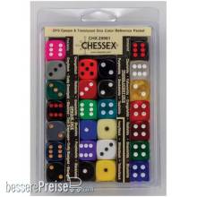 Chessex Würfel CHX29961 - 2008-2009 Opaque & Translucent Dice Color Reference Packet