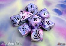 Chessex CHX30065 - Festive Hydrangea/black Polyhedral 7-Dice Set (with bonus die)