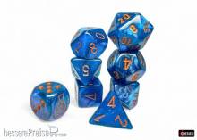 Chessex CHX30069 - Borealis® Polyhedral Midnight/copper 7-Die Set (with bonus die)