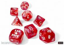 Chessex CHX30070 - Borealis® Polyhedral Passion/white Luminary 7-Die Set (with bonus die)