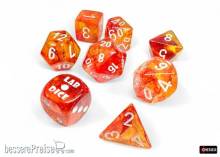 Chessex CHX30073 - Nebula® Polyhedral Molten/white Luminary 7-Die Set (with bonus die)