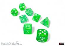 Chessex CHX30074 - Nebula® Polyhedral Gelatinous/white 7-Die Set (with bonus die)