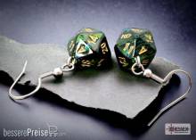 Chessex CHX54204 - Hook Earrings/Ohrringe Scarab® Jade Mini-Poly d20 Pair