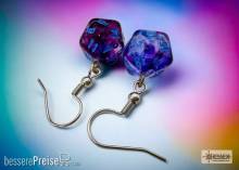 Chessex CHX54210 - Hook Earrings/Ohrringe Nebula® Nocturnal Mini-Poly d20 Pair