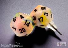 Chessex CHX54506 - Stud Earrings/Ohrstecker Festive® Circus Mini-Poly d20 Pair
