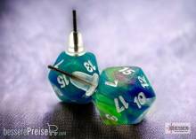 Chessex CHX54509 - Stud Earrings/Ohrstecker Festive® Waterlily™ Mini-Poly d20 Pair