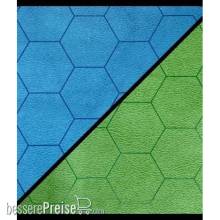 Chessex CHX96665 - Battlemat 1? Reversible Blue-Green Hexes (23½? x 26? Playing Surface)