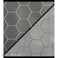 Chessex CHX96680 - Battlemat 1? Reversible Black-Grey Hexes (23½? x 26? Playing Surface)