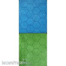 Chessex CHX97665 - Megamat® 1” Reversible Blue-Green Hexes (34½” x 48” Playing Surface)