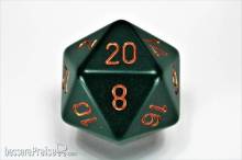 Chessex Würfel CHXXQ2015 - Opaque 34mm d20 Dusty Green w/copper Dice