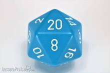 Chessex Würfel CHXXQ2016 - Opaque 34mm d20 Light Blue/white Dice