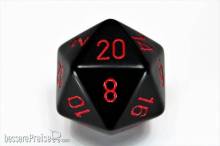 Chessex Würfel CHXXQ2018 - Opaque 34mm d20 Black/red Dice