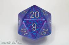 Chessex Würfel CHXXS2004 - Silver Tetra™ Speckled 34mm 20-Sided Dice