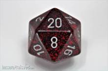 Chessex Würfel CHXXS2005 - Silver Volcano™ Speckled 34mm 20-Sided Dice