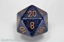 Chessex Würfel CHXXS2093 - Golden Cobalt™ Speckled 34mm 20-Sided Dice