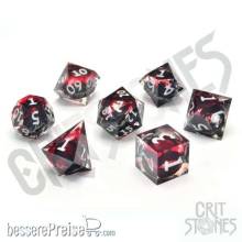 Glassstaff CSDCB21RNGPWRBLK - Rings of Power (Black) Sharp Edge Resin RPG Dice Set