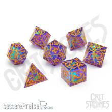 Glassstaff CSDCB35RDNTRUNE - Radiant Rune Sharp Edge Resin RPG Dice Set