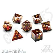 Glassstaff CSDCB37LAVAPKS - Lava Peaks Sharp Edge Resin RPG Dice Set
