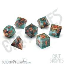 Glassstaff CSDCB5OCEANORA - Oceanic Oracle Sharp Edge Resin RPG Dice Set