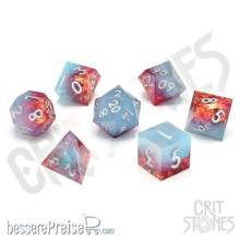 Glassstaff CSDCB6SPRINGBLISS - Spring Bliss Sharp Edge Resin RPG Dice Set