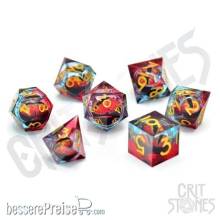 Glassstaff CSDCE11CHRMTCGAZE - Chromatic Dragons Gaze Floating Eye RPG Dice Set