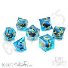 Glassstaff CSDCE1ICEGAZE - Ice Dragons Gaze Floating Eye RPG Dice Set