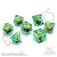 Glassstaff CSDCE2FORESTGAZE - Forest Dragons Gaze Floating Eye RPG Dice Set