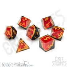 Glassstaff CSDCG3GMCTTRUBY - Gemcutters Ruby Geode RPG Dice Set
