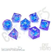 Glassstaff CSDCL12BLUBANE - Blue Bane Liquid Core RPG Dice Set