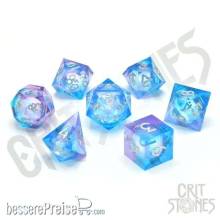 Glassstaff CSDCL29PNKICE - Pink Ice Liquid Core RPG Dice Set