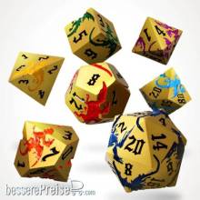 Glassstaff CSDCM110RUMSCNSN - Aurum Ascension Metal RPG Dice Set