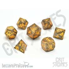Glassstaff CSDCM12MRRDMDS - Marred Midas Metal RPG Dice Set