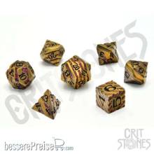 Glassstaff CSDCM21MGSGLDSTN - Magus Goldstone Metal RPG Dice Set