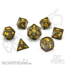 Glassstaff CSDCM39GLDBRCH - Golden Breach Metal RPG Dice Set