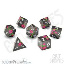 Glassstaff CSDCM41NTMEBLSSM - Nighttime Blossom Metal RPG Dice Set