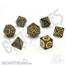 Glassstaff CSDCM42GLDDNGHT - Gilded Nightshade Metal RPG Dice Set