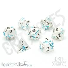 Glassstaff CSDCM54IRISBLSSM - Iris Blossom Metal RPG Dice Set