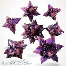 Glassstaff CSDCM56DMSNBANE - Damson Bane Metal RPG Dice Set