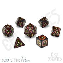 Glassstaff CSDCM5VLCNCVLR - Volcanic Valor Metal RPG Dice Set