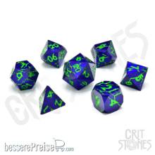 Glassstaff CSDCM60CRZDNGMA - Crazed Enigma Metal RPG Dice Set