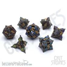 Glassstaff CSDCM78NCTRNLAETH - Nocturnal Aether Metal RPG Dice Set