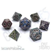 Glassstaff CSDCM79CLIPTCALLOY - Ecliptic Alloy Metal RPG Dice Set