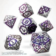 Glassstaff CSDCM84STLHRT - Steelheart Metal RPG Dice Set