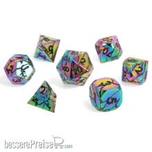 Glassstaff CSDCM92PRSMSHCK - Prismshock Metal RPG Dice Set