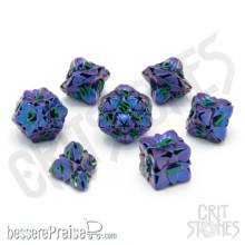 Glassstaff CSDCMH10SHDWBLM - Shadowbloom Hollow Metal RPG Dice Set