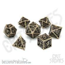 Glassstaff CSDCMH11DRGNSLGCY - Dragons Legacy Hollow Metal RPG Dice Set