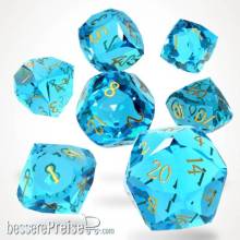 Glassstaff CSDCS24SPHRMTRNL - Saphrium Eternal Glass RPG dice set